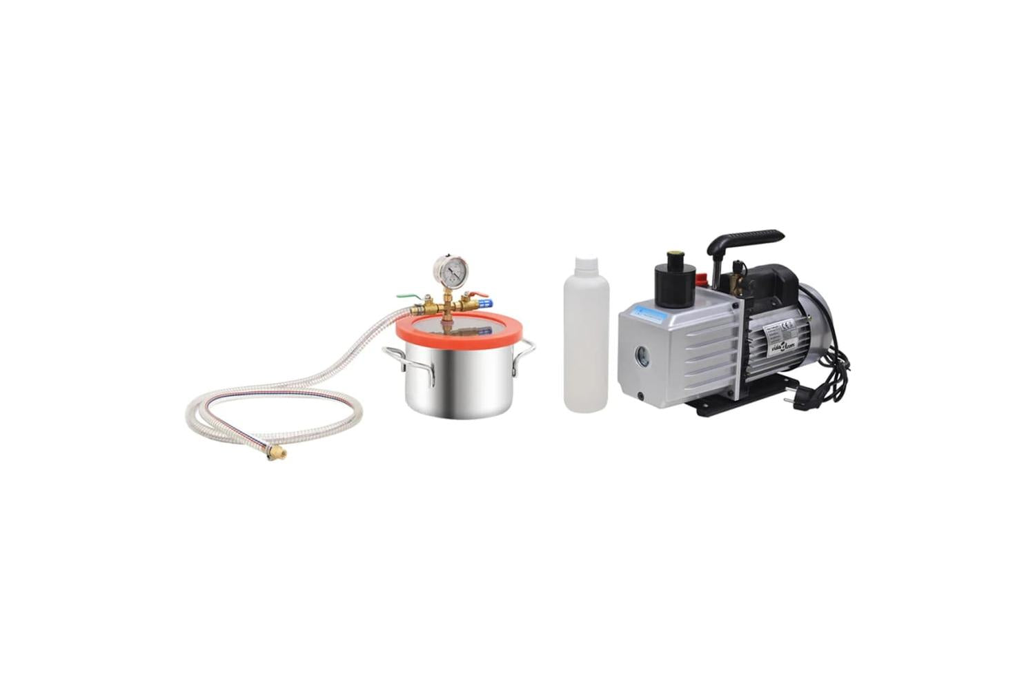 Vidaxl 3100540 Vacuum Chamber With 2-stage Pump 3.7 L