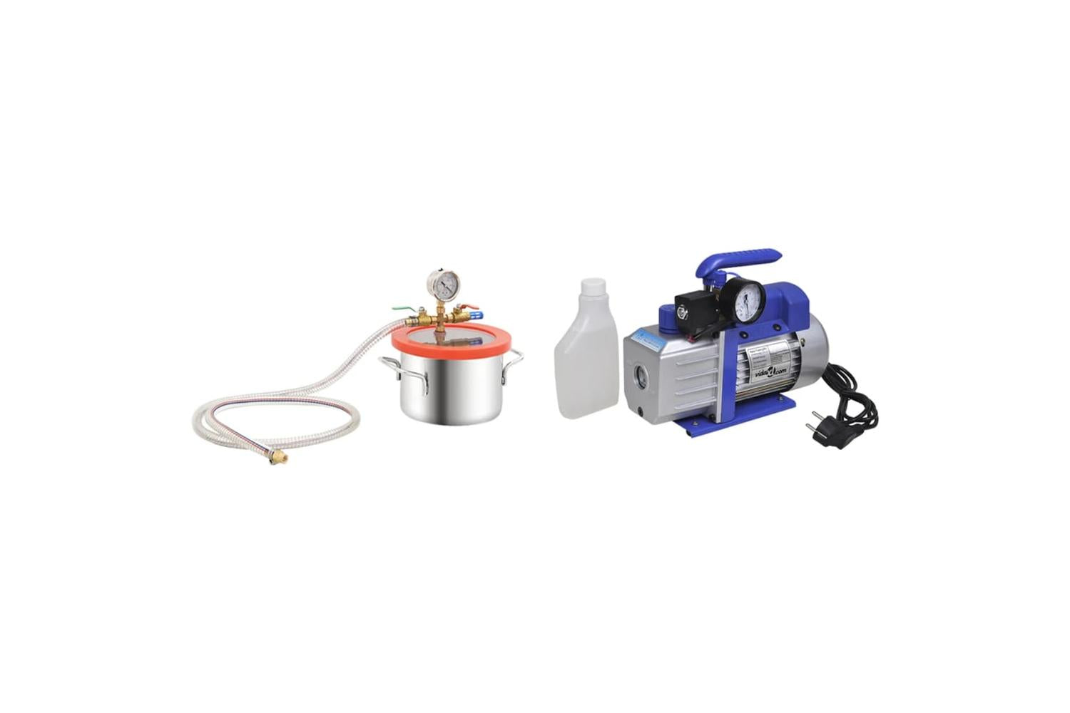 Vidaxl 3100546 Vacuum Chamber With Single-stage Pump 3.7 L