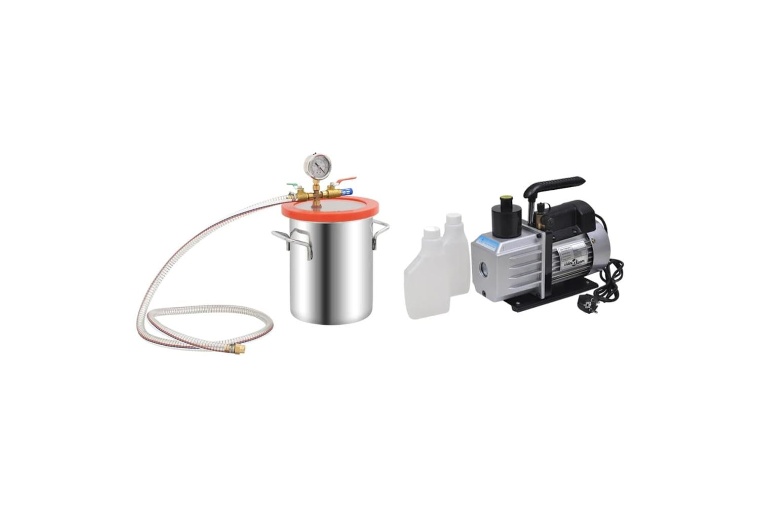Vidaxl 3100538 Vacuum Chamber With 2-stage Pump 5.5 L