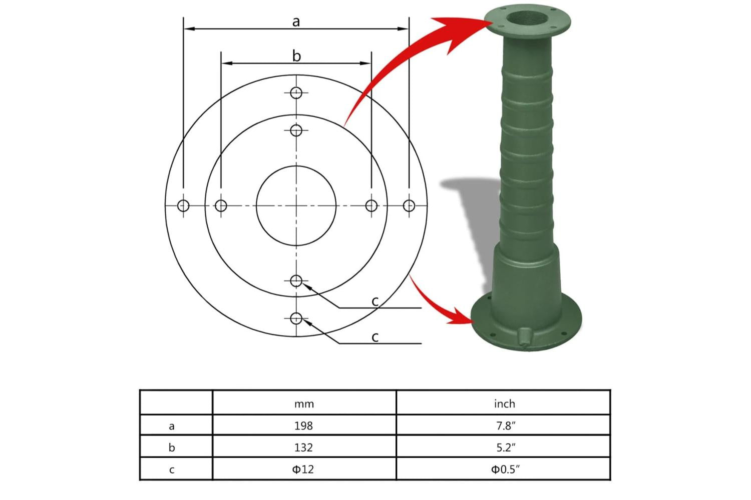 Vidaxl 41173 Cast Iron Stand For Garden Hand Water Pump-4