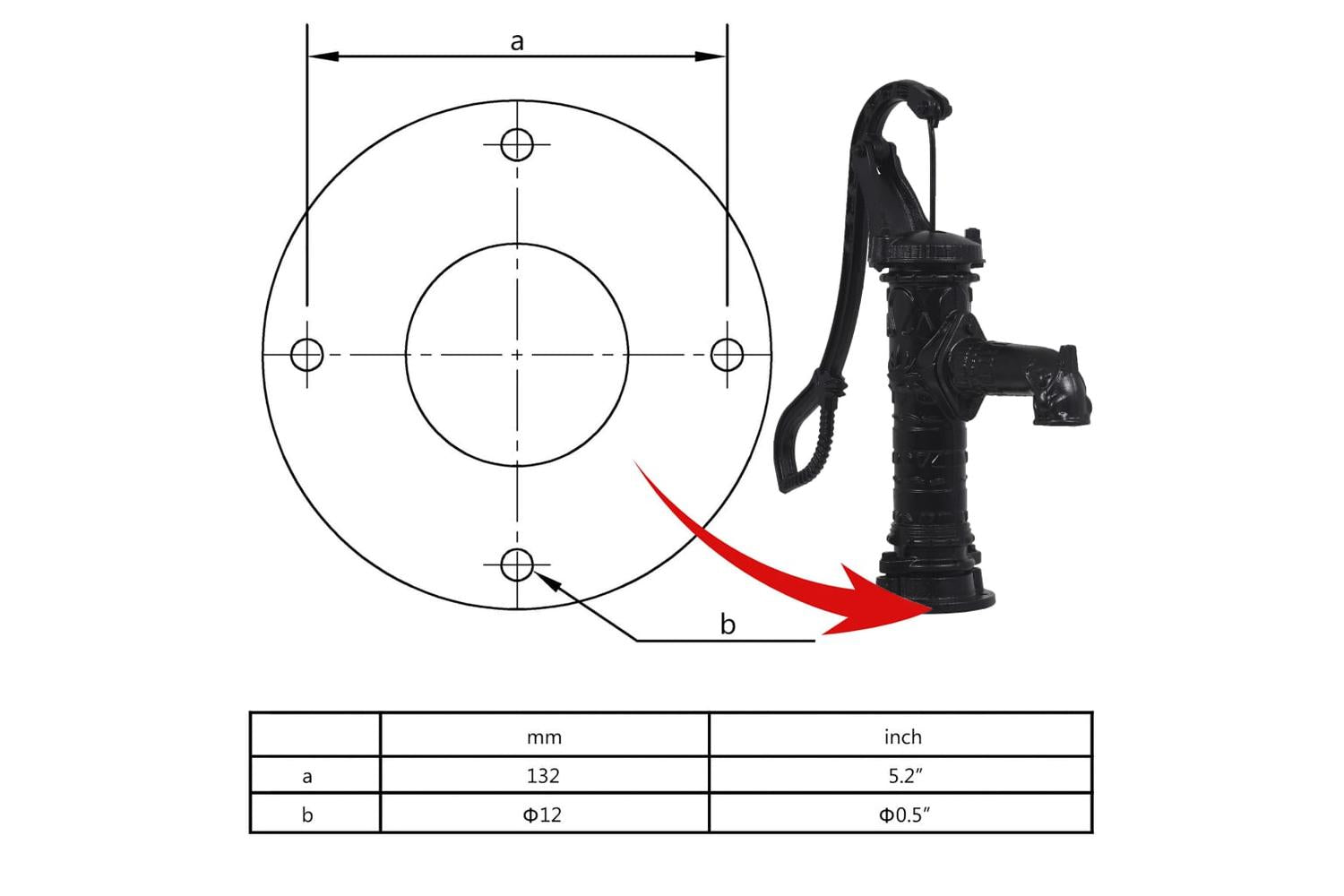 Vidaxl 275275 Garden Water Pump With Stand Cast Iron-10