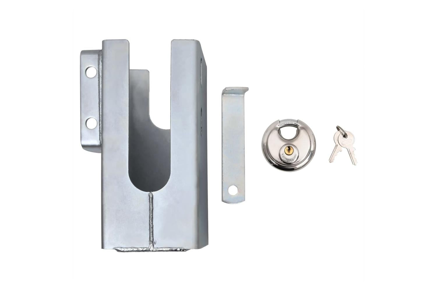 vidaXL 152897 Hitch Lock Silver 11x11x23.5cm Steel-4
