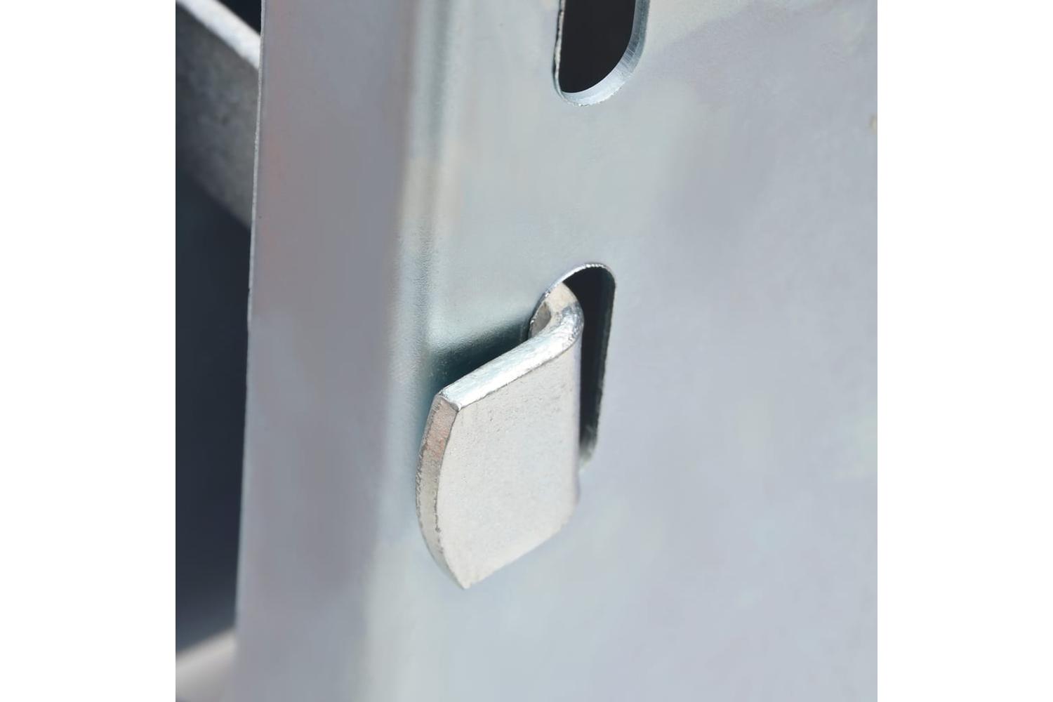 vidaXL 152897 Hitch Lock Silver 11x11x23.5cm Steel-5
