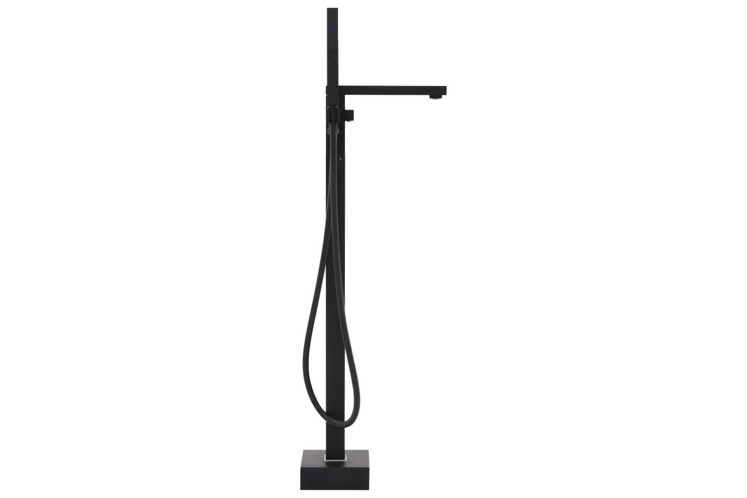 vidaXL 145096 Freestanding Bathtub Faucet Black Stainless Steel 90cm-2