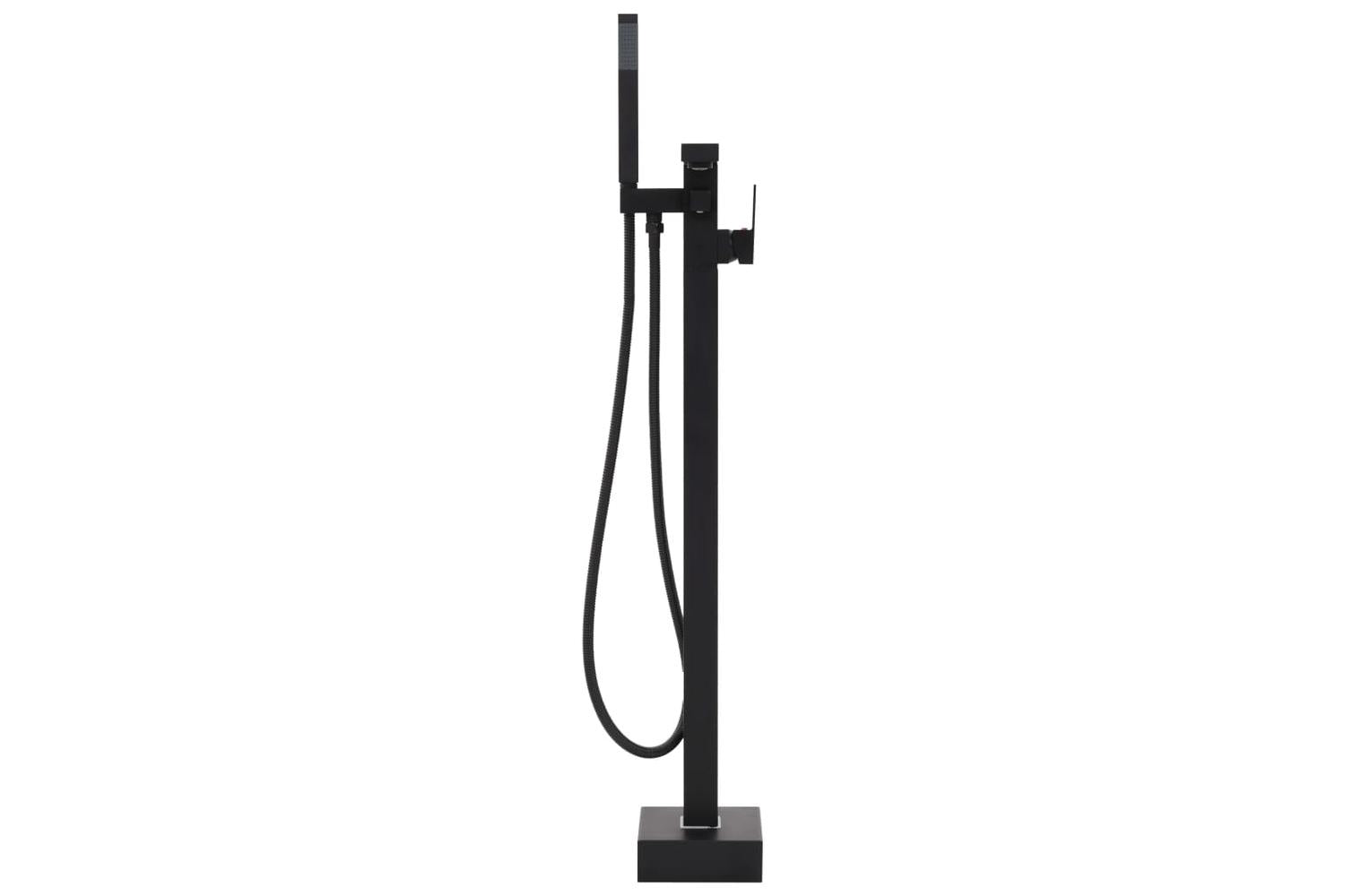 vidaXL 145096 Freestanding Bathtub Faucet Black Stainless Steel 90cm-3