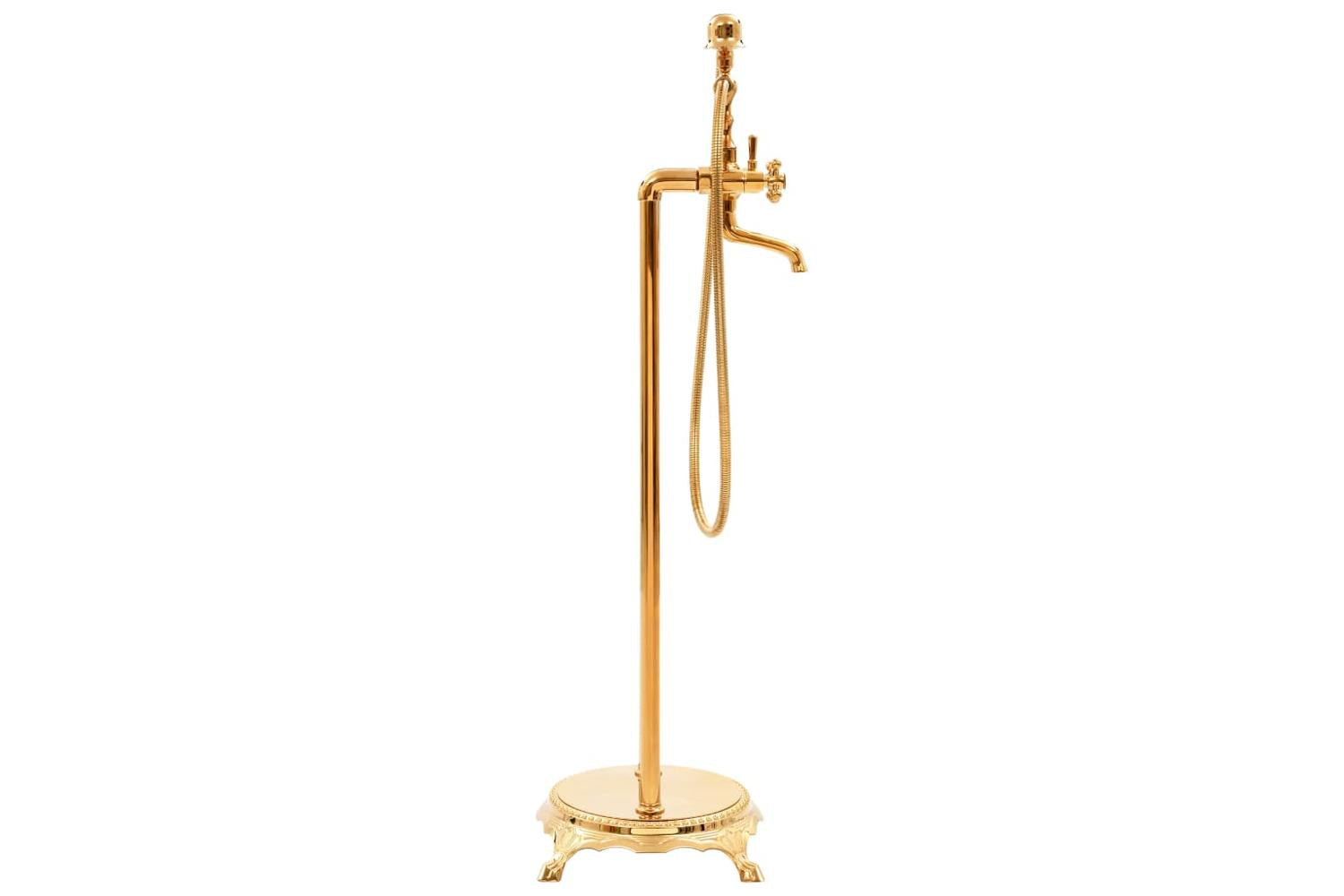 vidaXL 145095 Freestanding Bathtub Faucet Stainless Steel 99.5cm Gold-3