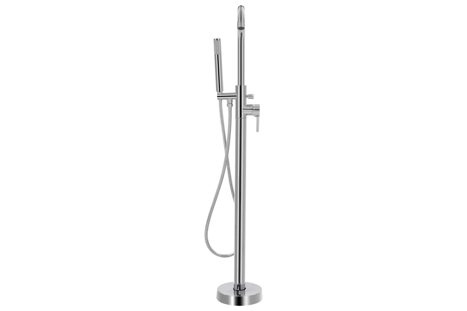 vidaXL 145091 Freestanding Bathtub Faucet Stainless Steel 118.5cm-2