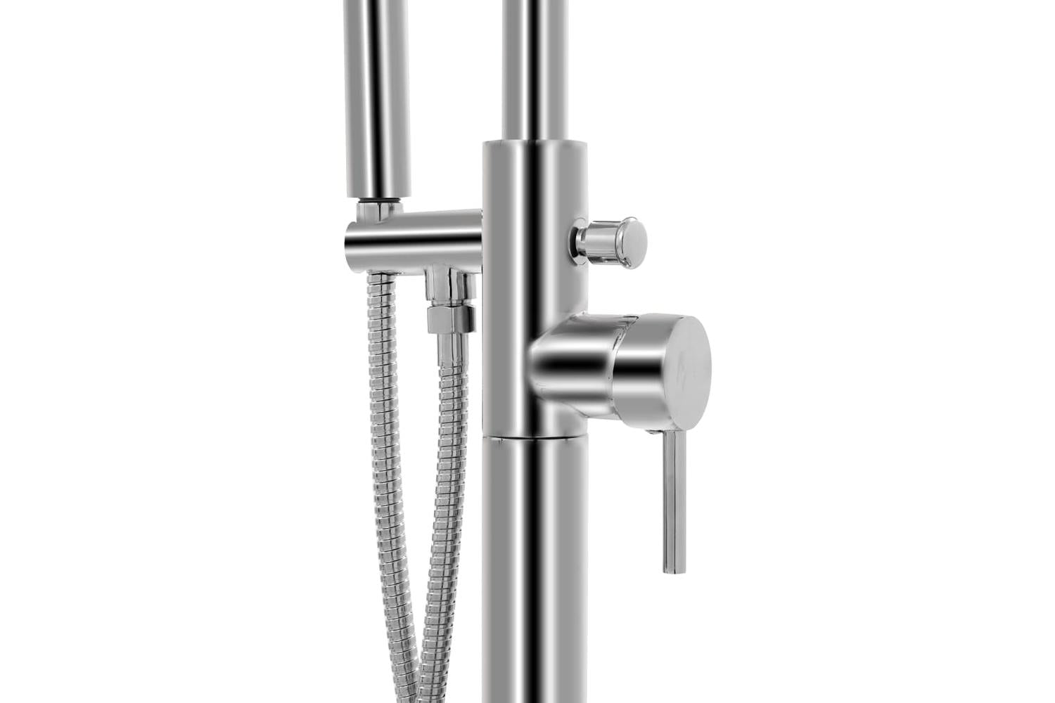 vidaXL 145091 Freestanding Bathtub Faucet Stainless Steel 118.5cm-4