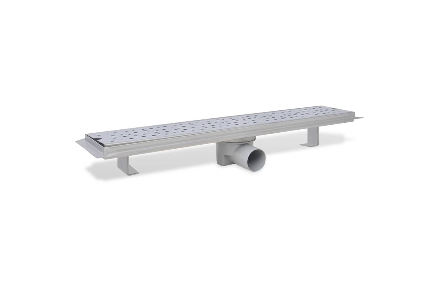 vidaXL 142190 Linear Shower Drain Bubble 630x140mm Stainless Steel-4