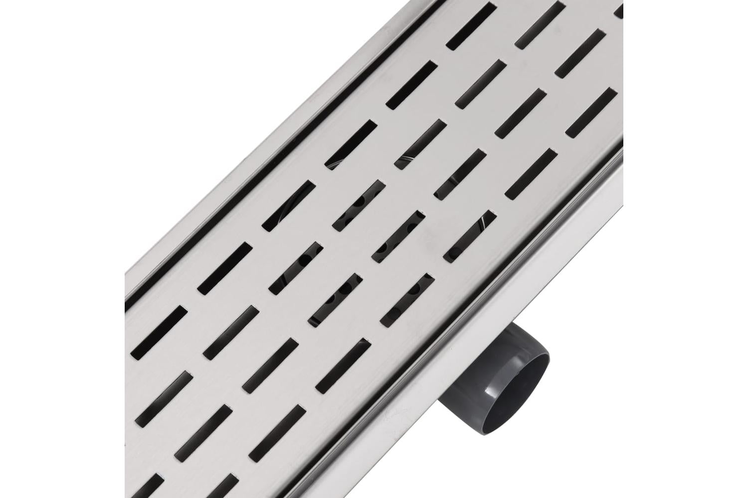 vidaXL 142180 Linear Shower Drain Line 830x140mm Stainless Steel-6