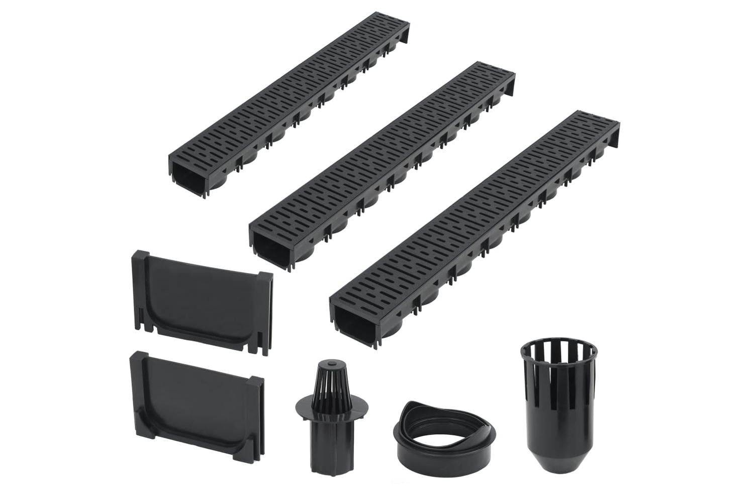 Vidaxl 142878 Drainage Channels 3 Pcs Plastic 3 M