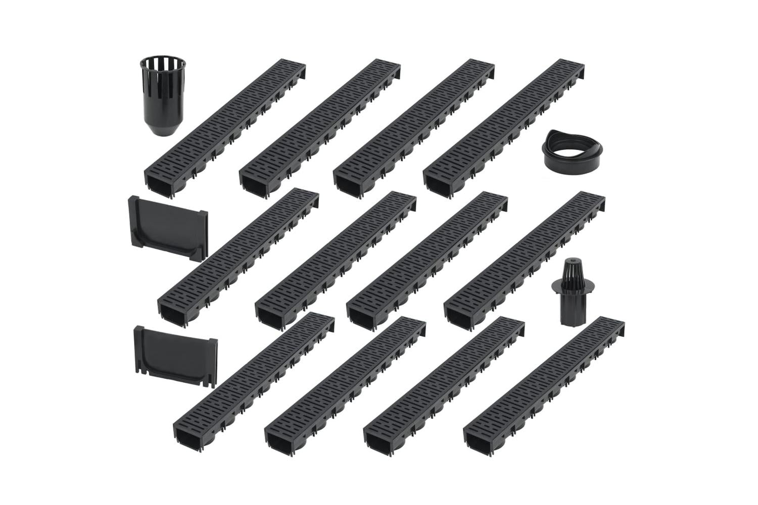Vidaxl 142881 Drainage Channels 12 Pcs Plastic 12 M