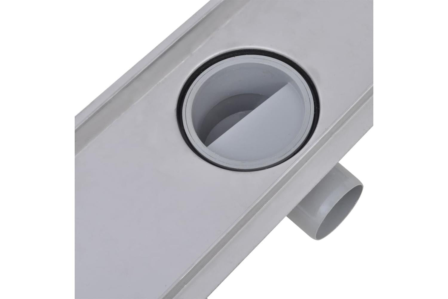 vidaXL 275947 Linear Shower Drain 2 Pcs 530x140mm Stainless Steel-7