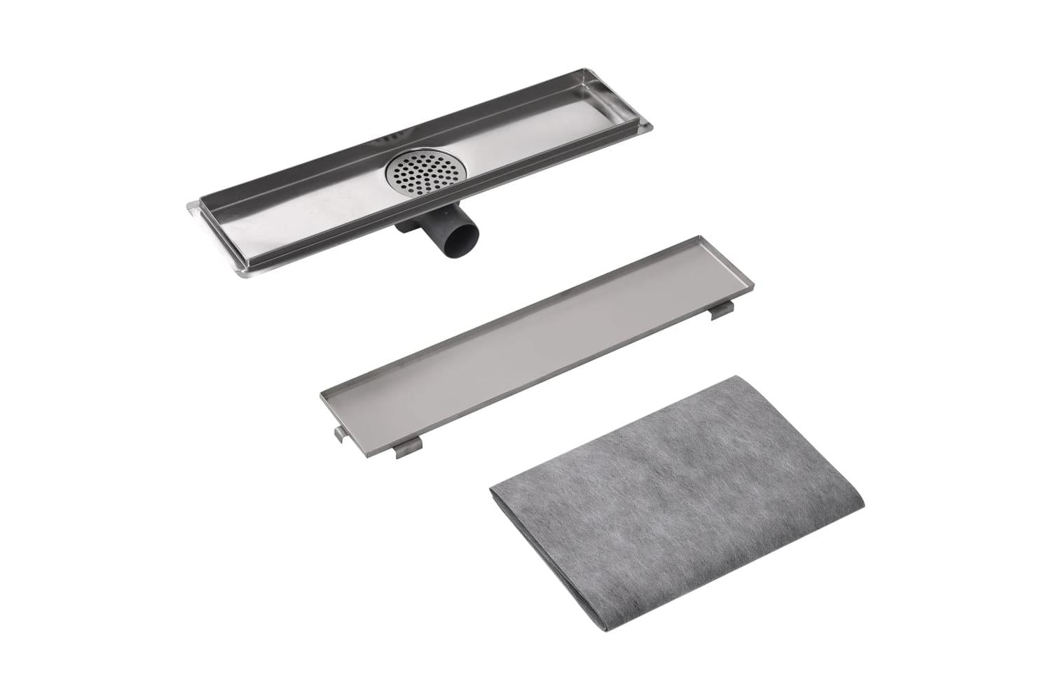 vidaXL 142171 Stainless Steel Linear Shower Drain-5