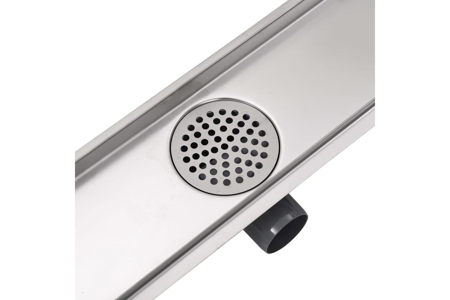 vidaXL 142174 Linear Shower Drain 830x140mm Stainless Steel-5