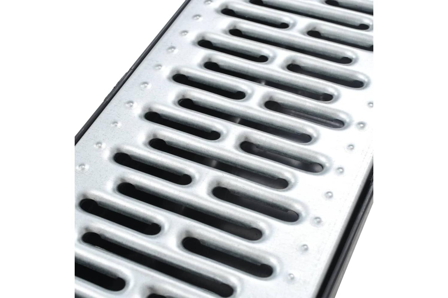 Vidaxl 142877 Drainage Channels 3 Pcs Galvanised Steel 3 M-4
