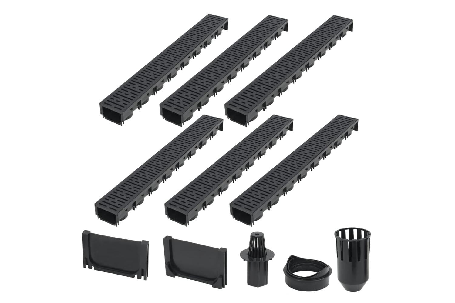Vidaxl 142880 Drainage Channels 6 Pcs Plastic 6 M