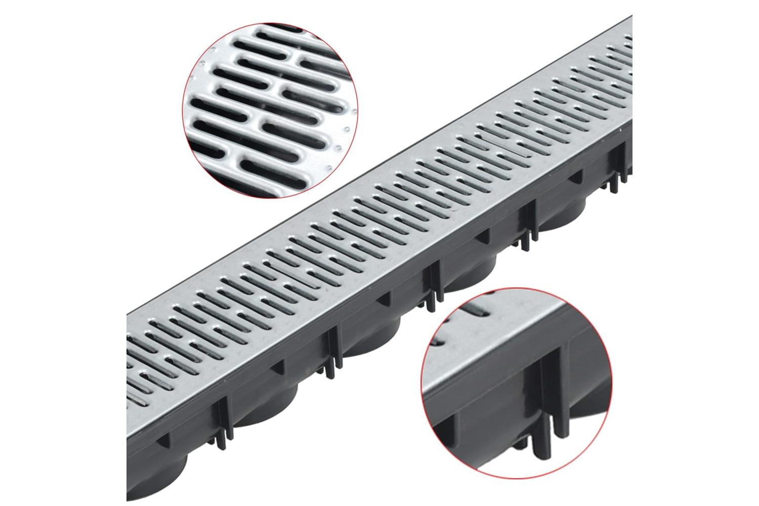 vidaXL 142879 Drainage Channels | 6 Pieces | 6m-3