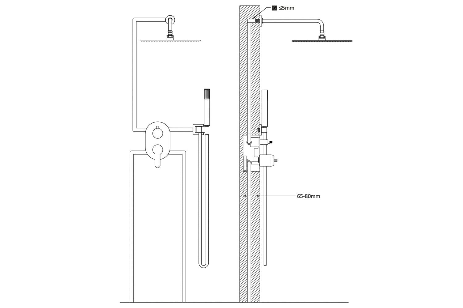 Vidaxl 147721 Shower System Stainless Steel 201 Black-7
