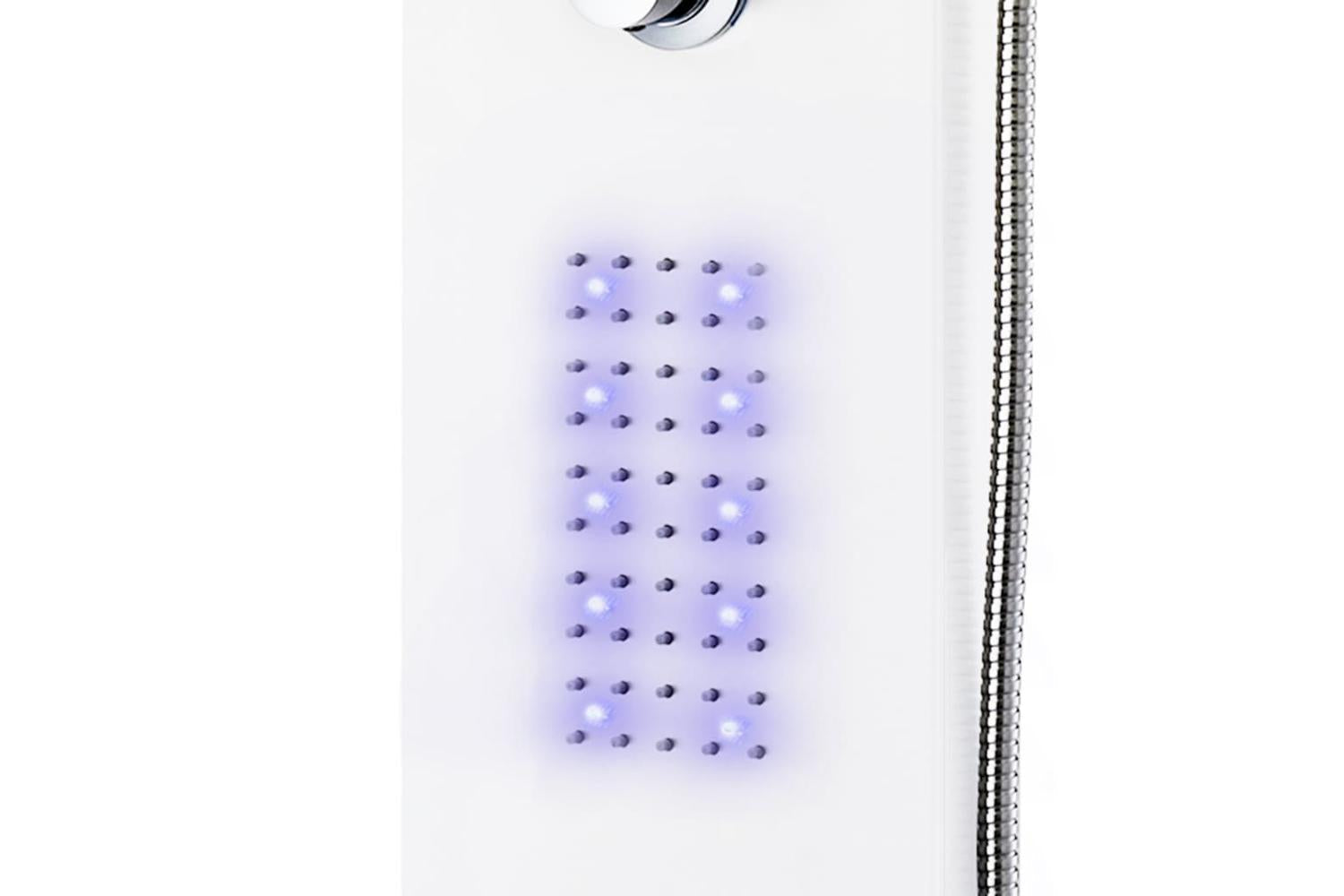 vidaXL 142995 Shower Panel Unit Aluminium 20x44x130cm White-4