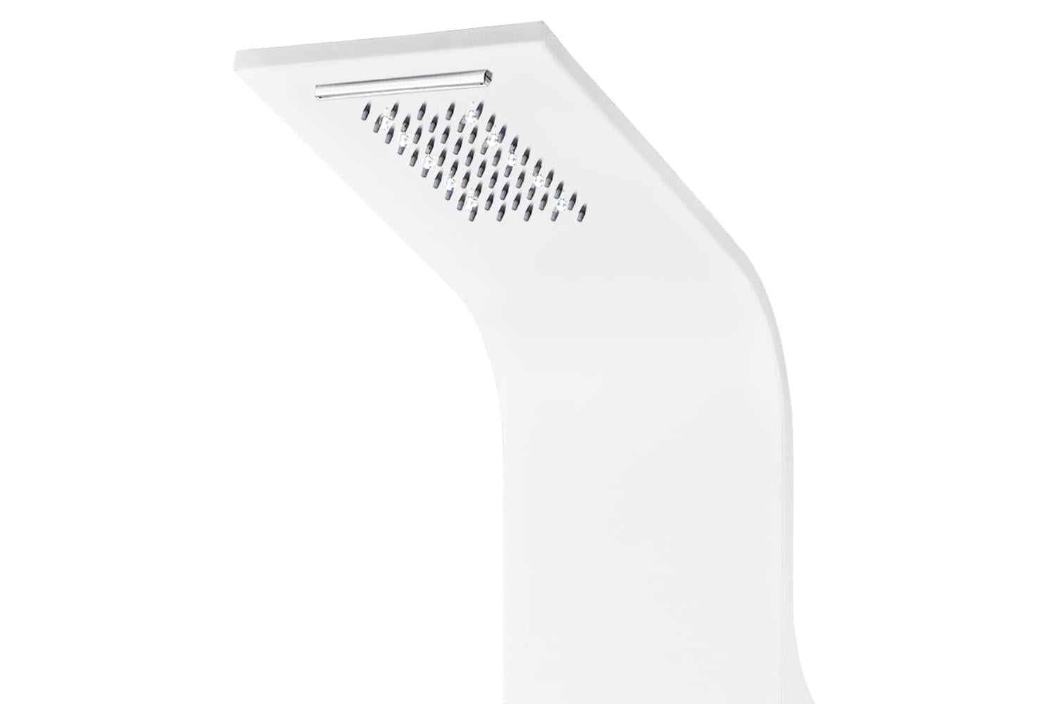 vidaXL 142995 Shower Panel Unit Aluminium 20x44x130cm White-5