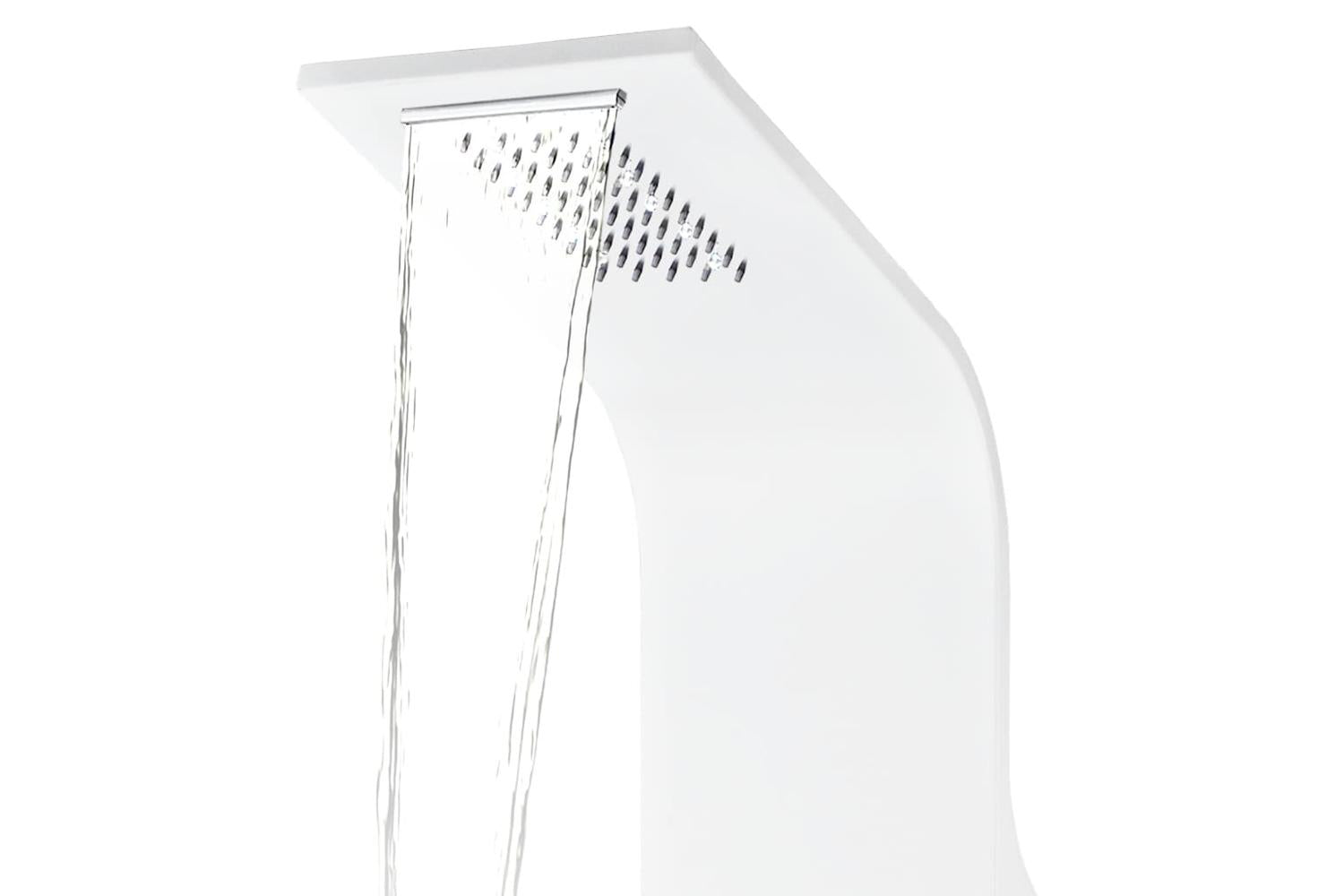 vidaXL 142995 Shower Panel Unit Aluminium 20x44x130cm White-6