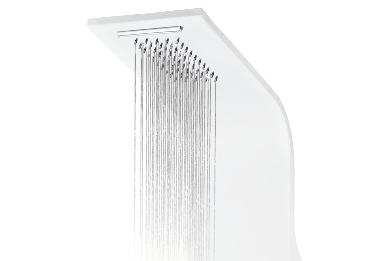 vidaXL 142995 Shower Panel Unit Aluminium 20x44x130cm White-7