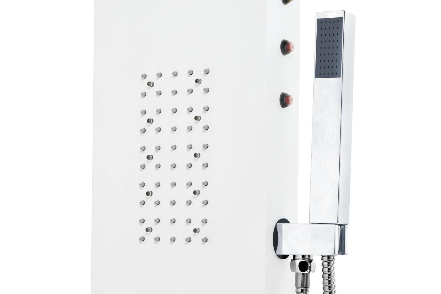 vidaXL 142995 Shower Panel Unit Aluminium 20x44x130cm White-8