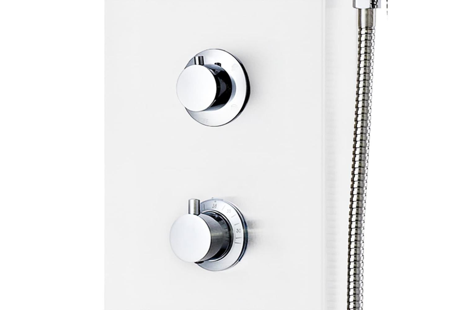 vidaXL 142995 Shower Panel Unit Aluminium 20x44x130cm White-9