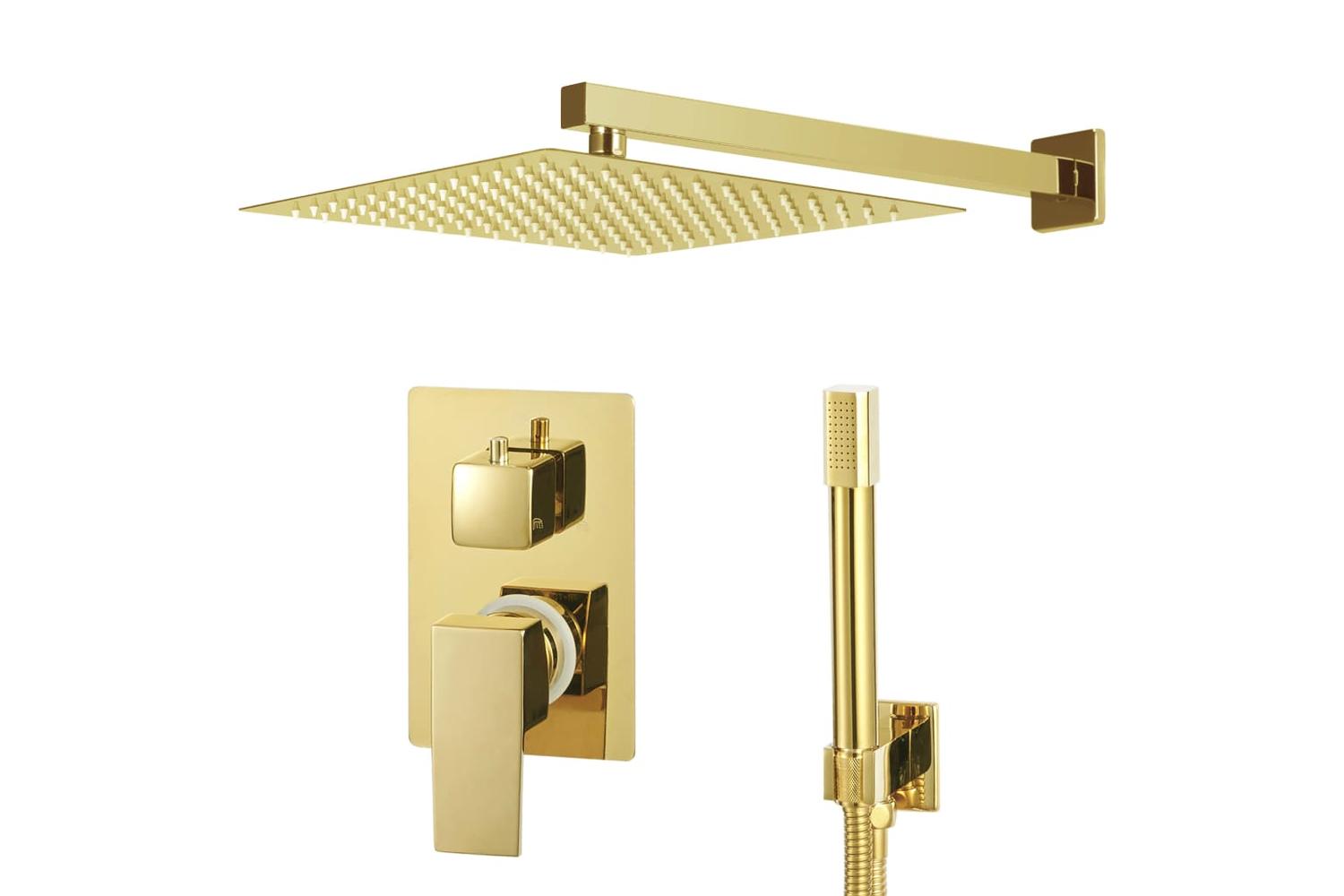 Vidaxl 147719 Shower System Stainless Steel 201 Gold-2