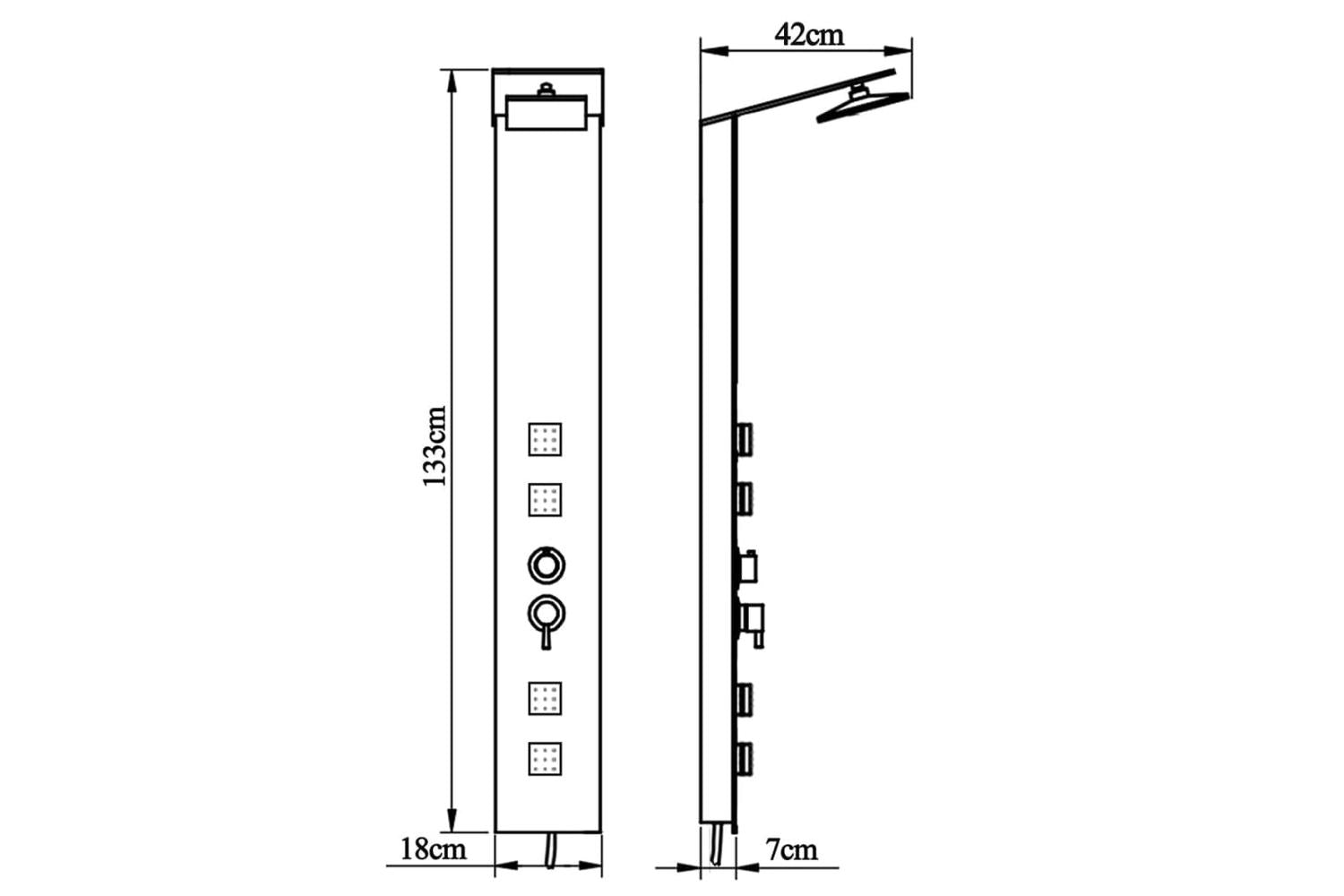 Vidaxl 142374 Shower Panel System Glass Brown-8