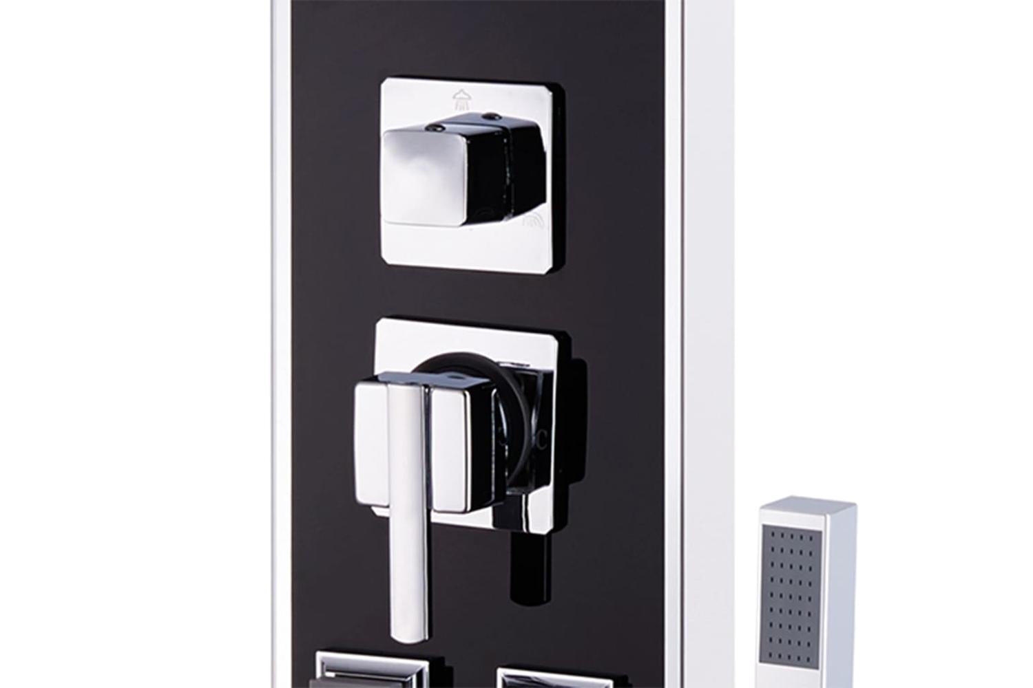 vidaXL 142991 Shower Panel Unit Glass 18x42.1x120cm Black-5