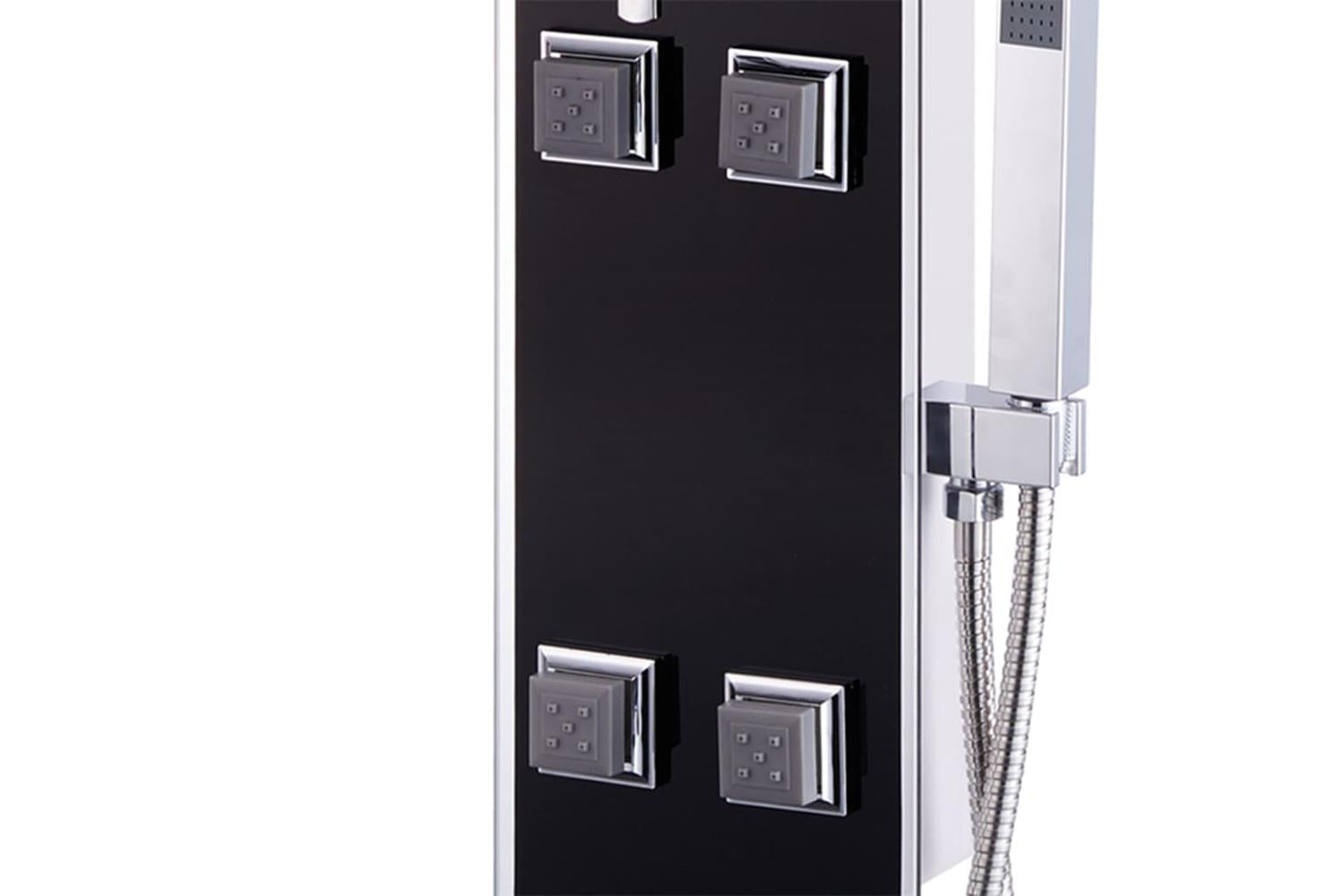vidaXL 142991 Shower Panel Unit Glass 18x42.1x120cm Black-6
