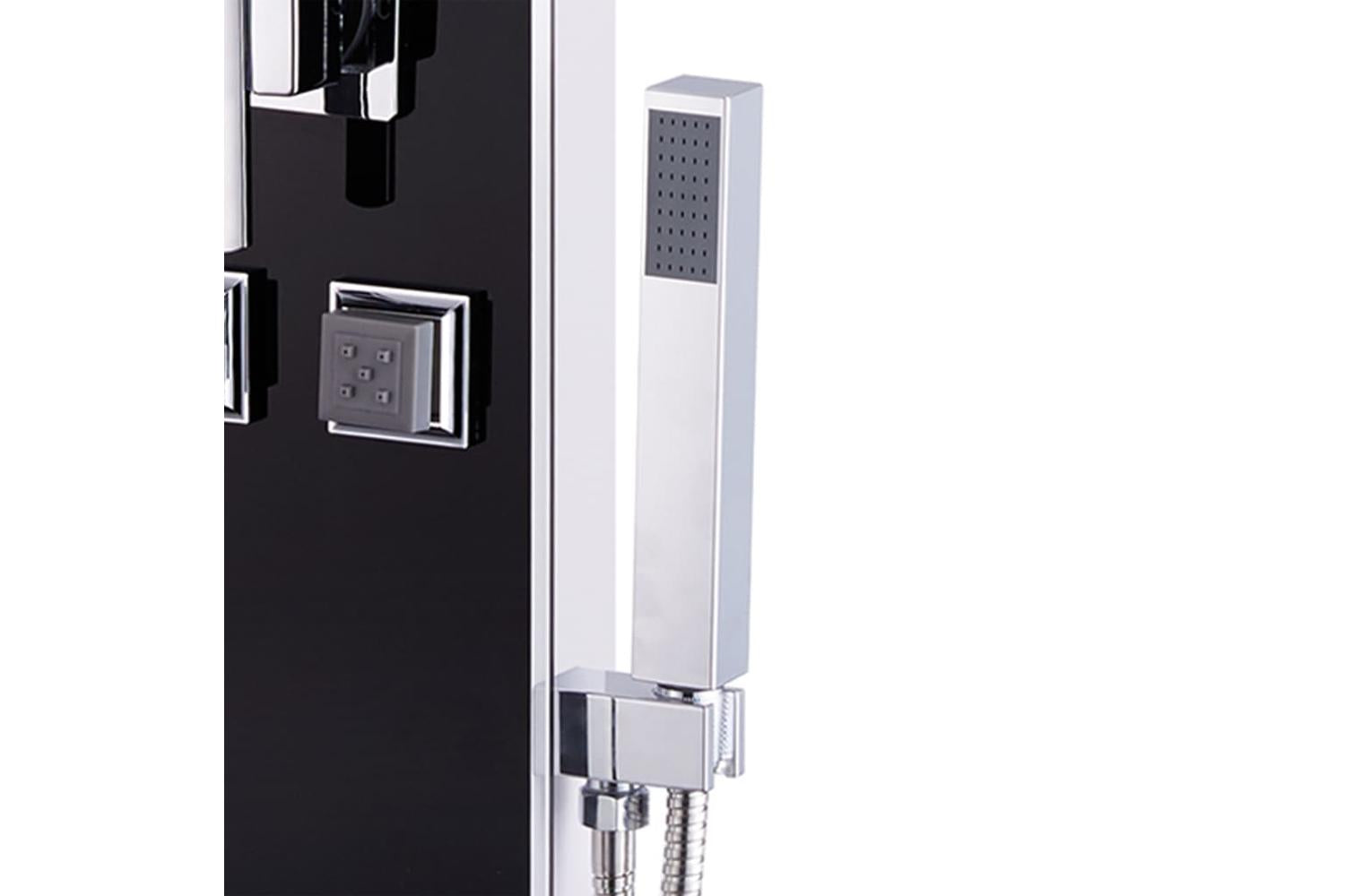 vidaXL 142991 Shower Panel Unit Glass 18x42.1x120cm Black-7