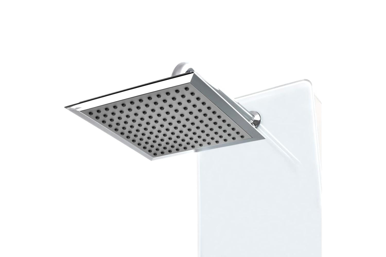vidaXL 142992 Shower Panel Unit Glass 25x44.6x130cm White-3
