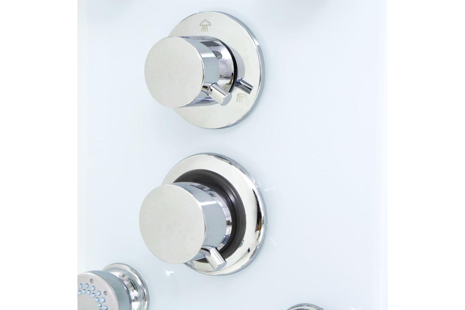vidaXL 142992 Shower Panel Unit Glass 25x44.6x130cm White-5