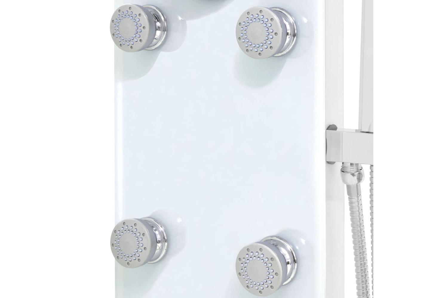 vidaXL 142992 Shower Panel Unit Glass 25x44.6x130cm White-6