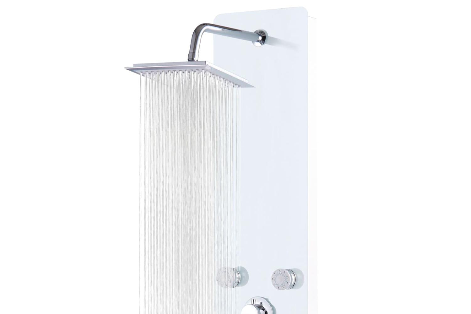 vidaXL 142992 Shower Panel Unit Glass 25x44.6x130cm White-7