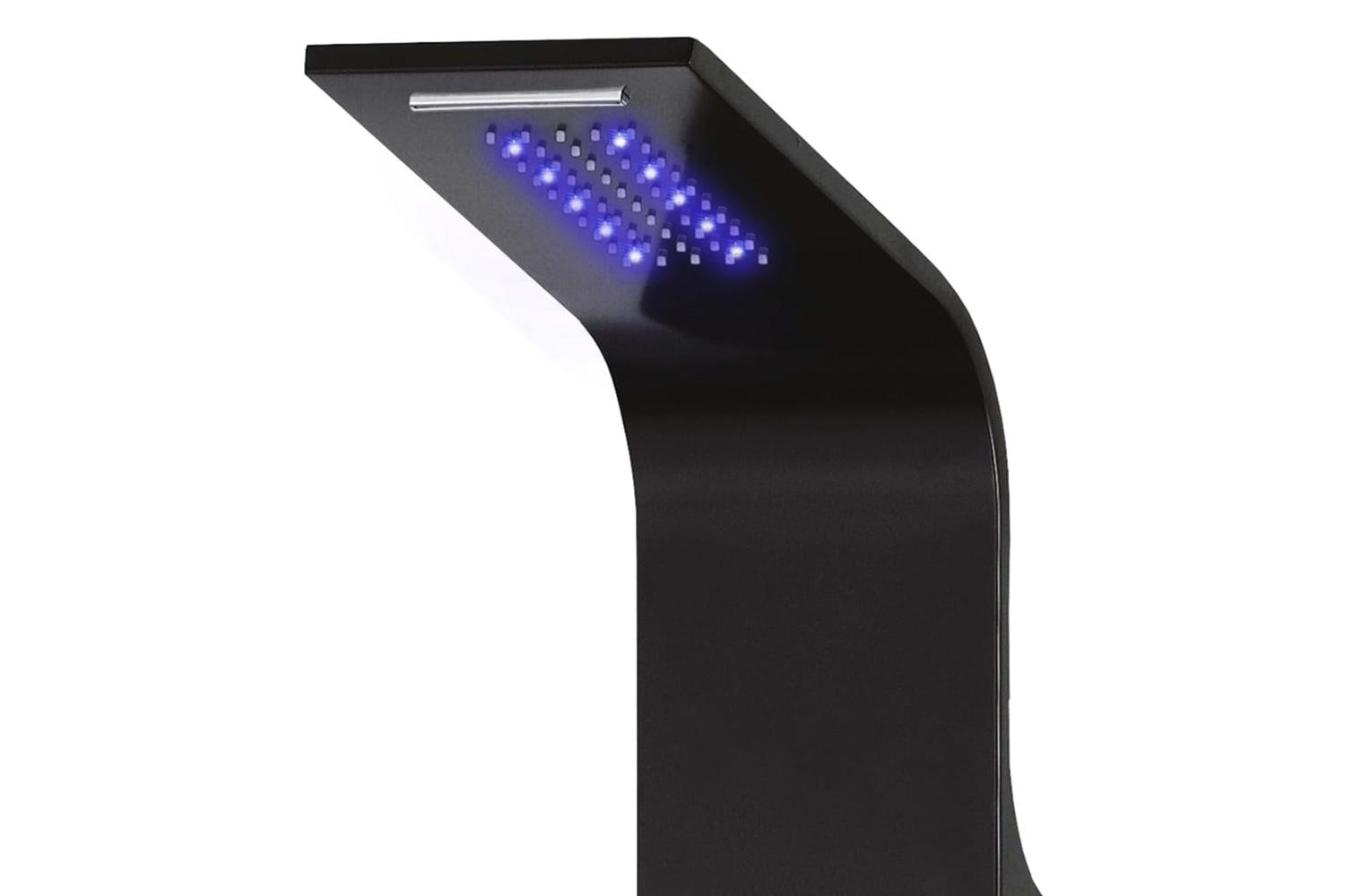 vidaXL 142996 Shower Panel Unit Aluminium 20x44x130cm Black-3
