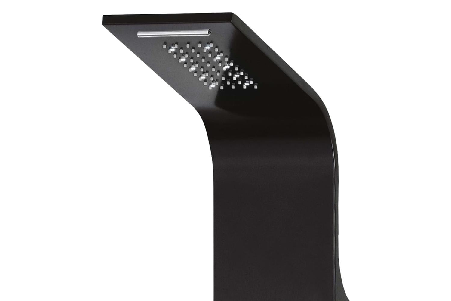 vidaXL 142996 Shower Panel Unit Aluminium 20x44x130cm Black-5