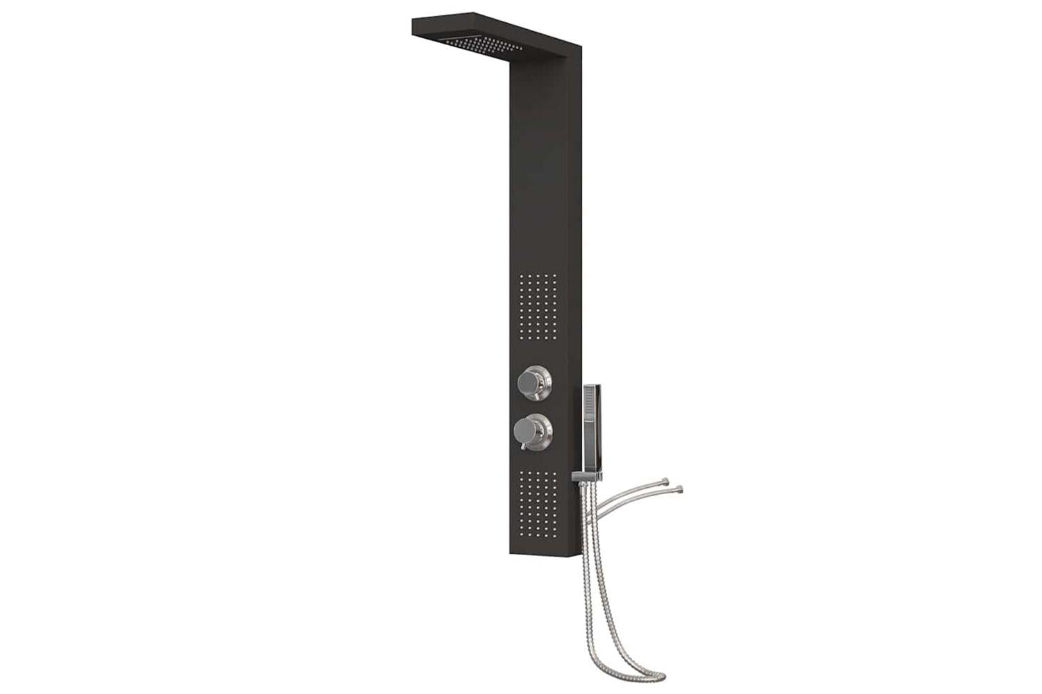 Vidaxl 151416 Shower Panel System Aluminium Black-3