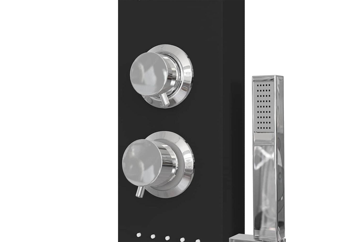 Vidaxl 151416 Shower Panel System Aluminium Black-8