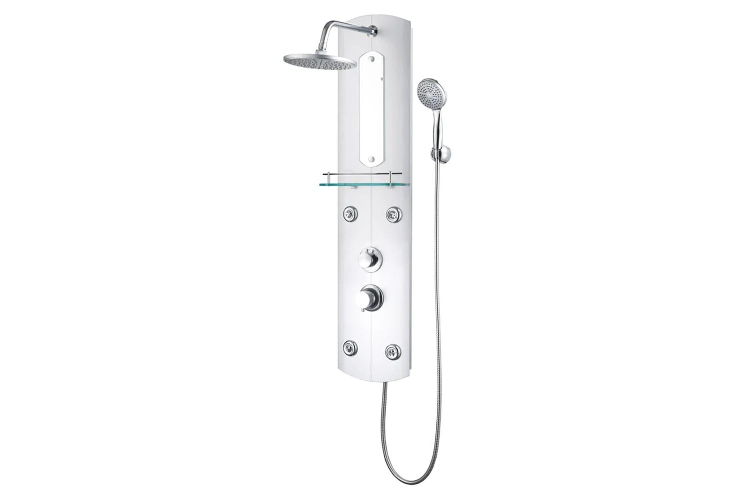 vidaXL 151421 Shower Panel Unit 25x43x110cm Silver-3