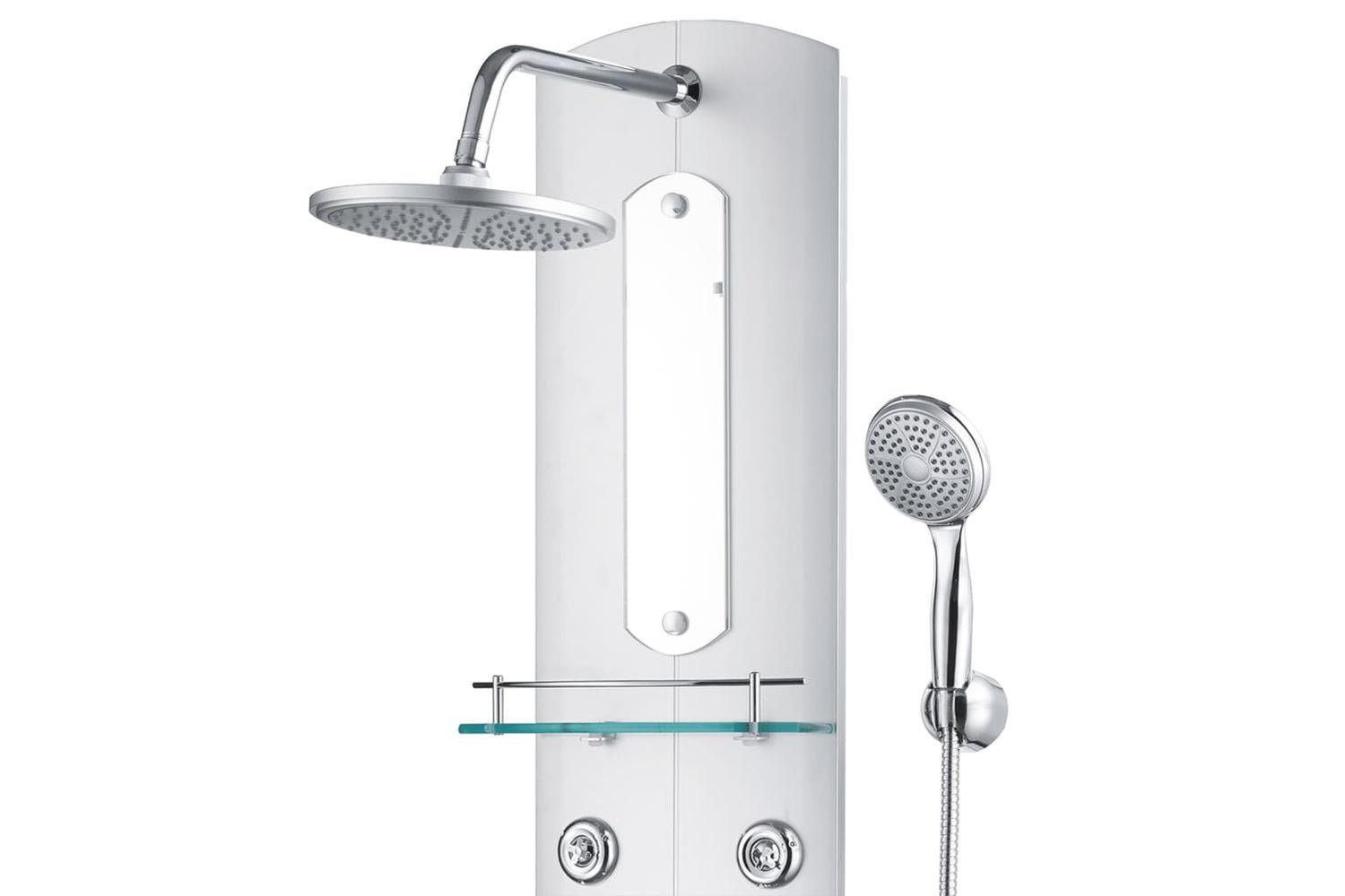 vidaXL 151421 Shower Panel Unit 25x43x110cm Silver-4