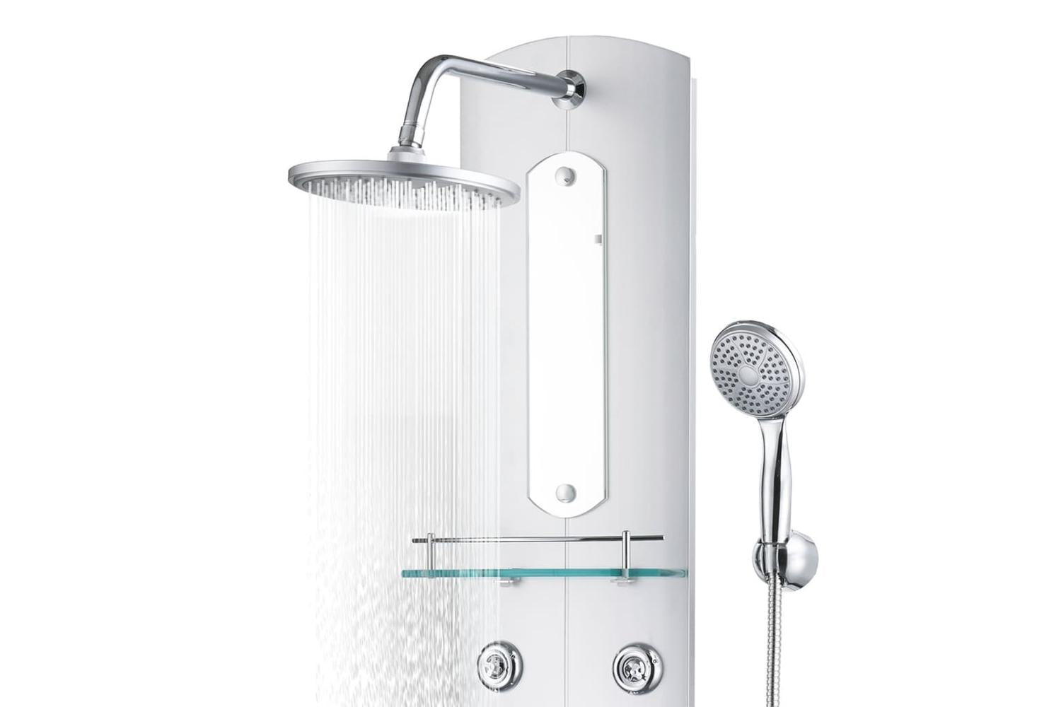 vidaXL 151421 Shower Panel Unit 25x43x110cm Silver-5