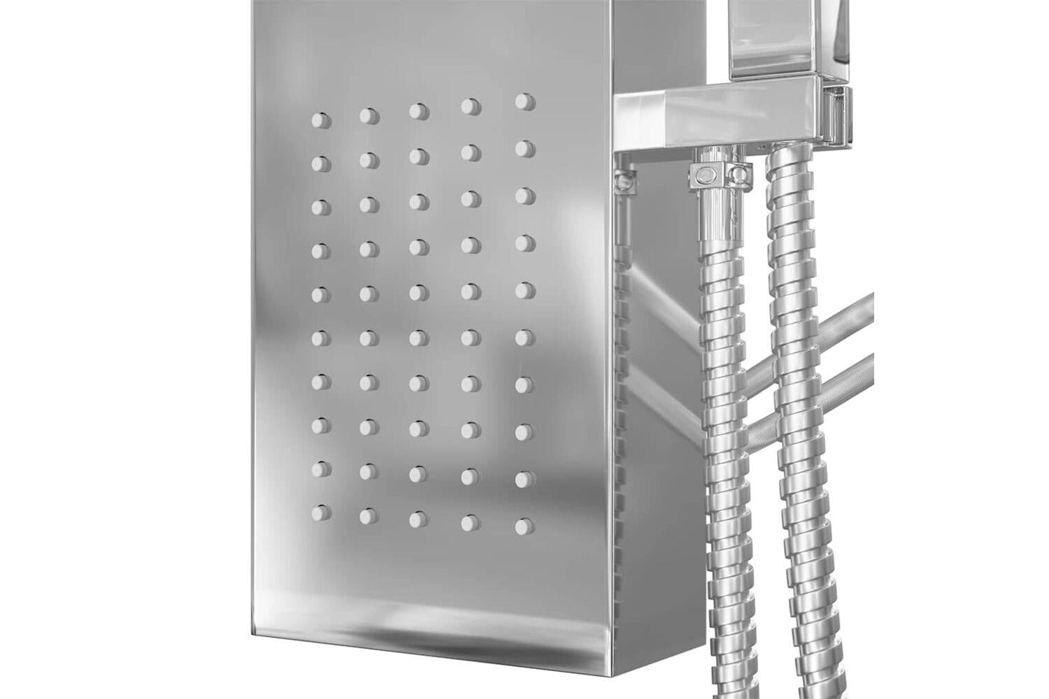 Vidaxl 151414 Shower Panel System Stainless Steel Square-9