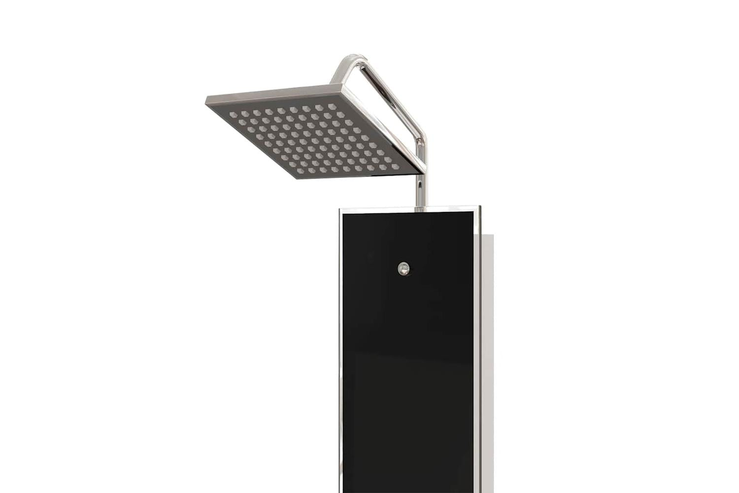 vidaXL 151418 Shower Panel Unit Glass 18x45.5x130cm Black-4