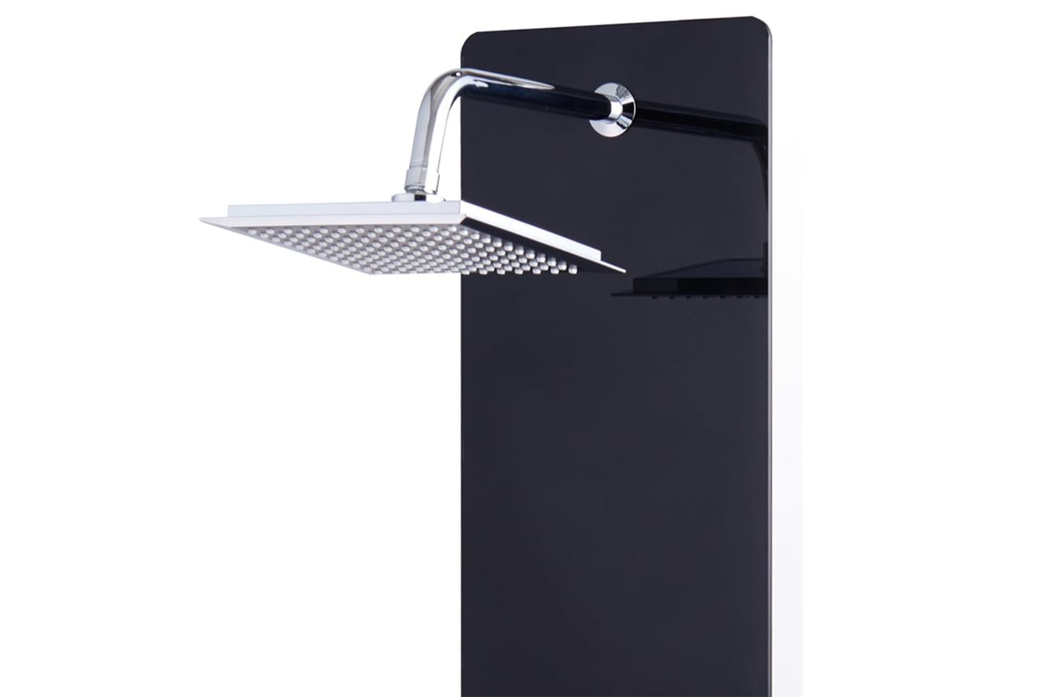 vidaXL 142993 Shower Panel Unit Glass 25x44.6x130cm Black-3