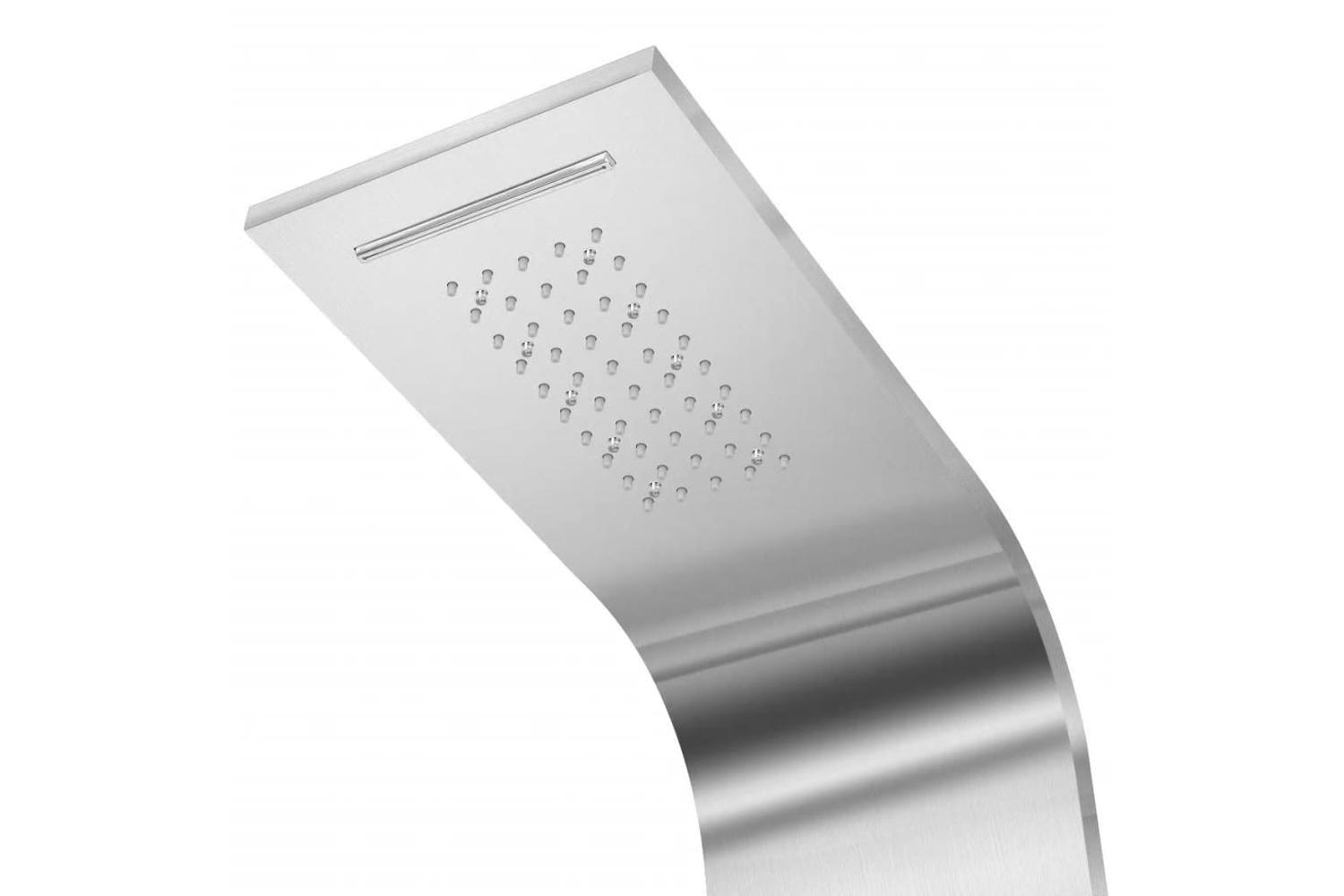 Vidaxl 142370 Shower Panel System Stainless Steel Curved-4