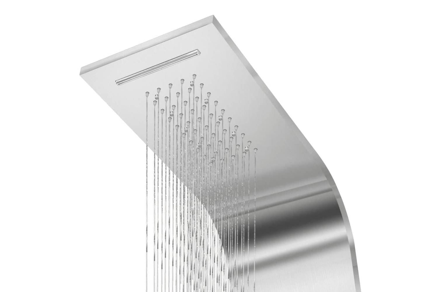 Vidaxl 142370 Shower Panel System Stainless Steel Curved-6